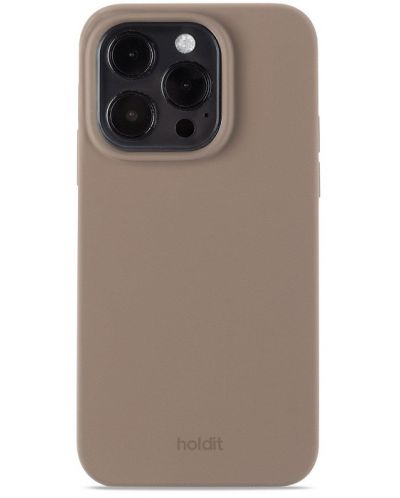 Калъф Holdit - Silicone, iPhone 15 Pro, кафяв - 1