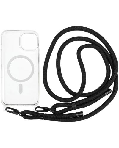 Калъф Mobile Origin - Lanyard, iPhone 14, MagSafe, Clear - 2