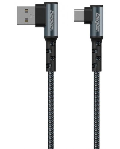 Кабел Energizer - C710CKBK, USB-A/USB-C, 2 m, черен - 1