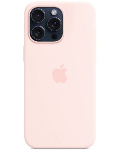 Калъф Apple - Silicone MagSafe, iPhone 15 Pro Max, Light Pink - 2