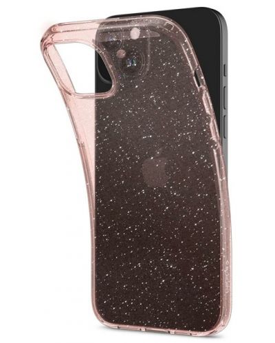 Калъф Spigen - Liquid Crystal Glitter, iPhone 15 Plus, Rose Quartz - 2