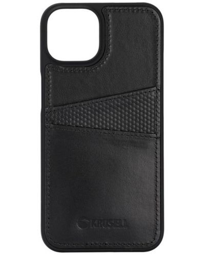 Калъф Krusell - Leather Card, iPhone 14 Plus, черен - 1