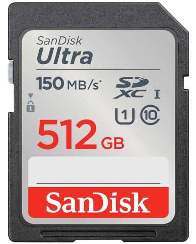 Карта памет SanDisk - Ultra, 512GB, SDXC, UHS-I - 1