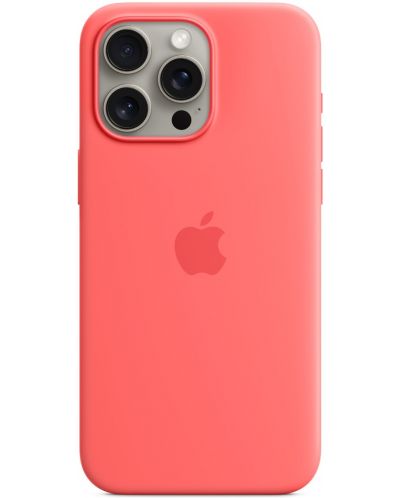 Калъф Apple - Silicone MagSafe, iPhone 15 Pro Max, Guava - 1