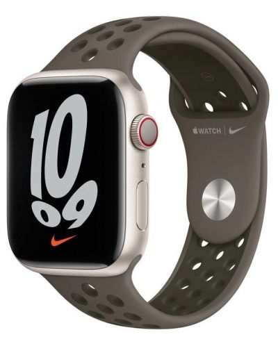 Каишка Apple - Nike Sport Regular, Apple Watch, 45 mm, сива - 2