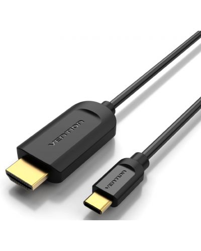Кабел Vention - 4K, USB-C/HDMI, 2 m, черен - 1