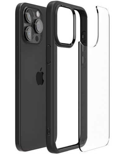 Калъф Spigen - Ultra Hybrid, iPhone 15 Pro Max, Matte Black - 3