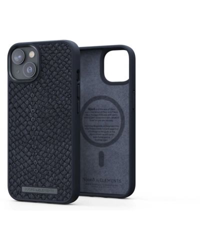 Калъф Njord - Salmon Leather MagSafe, iPhone 14 Plus, черен - 4