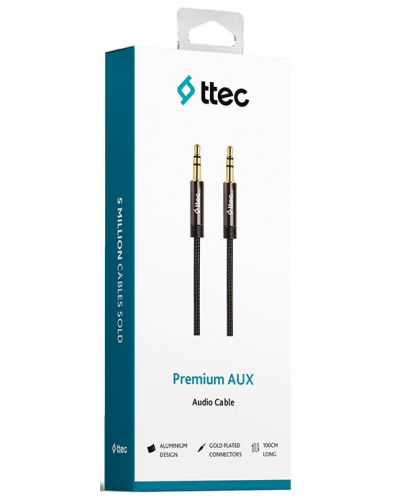 Кабел ttec - Stereo Premium Aux , 3.5 mm, 1 m, черен - 3