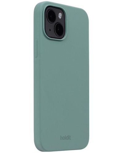 Калъф Holdit - Silicone, iPhone 15, Moss Green - 2