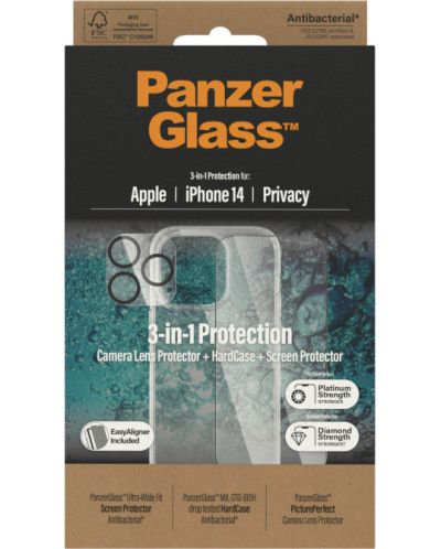Калъф и протектори PanzerGlass - Privacy 3-in-1 Protection, iPhone 14 - 3