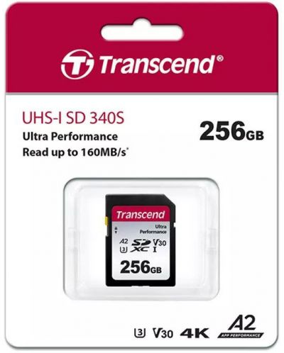Карта памет Transcend - 256GB 340S Ultra Performance, SDXC Card UHS-I U3 V30 A2 - 2