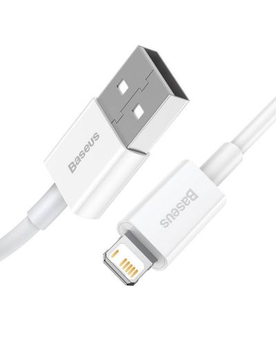 Кабел Baseus - Superior, USB-А/Lightning, 2 m, бял - 2