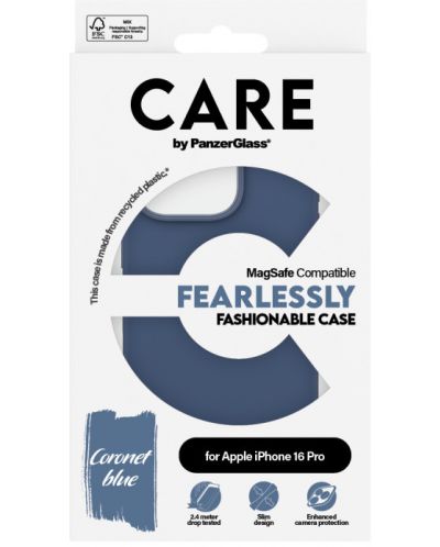 Калъф CARE - Fashionable MagSafe, iPhone 16 Pro, син - 3