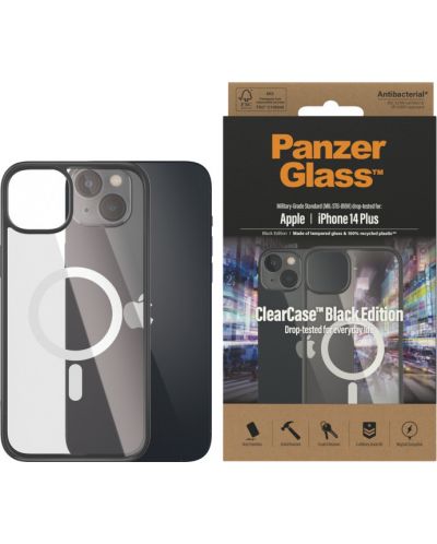 Калъф PanzerGlass - ClearCase MagSafe, iPhone 14 Plus, черен - 1