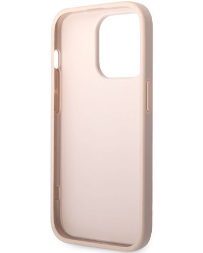 Калъф Guess - PU 4G Metal Logo, iPhone 14 Pro, розов - 5