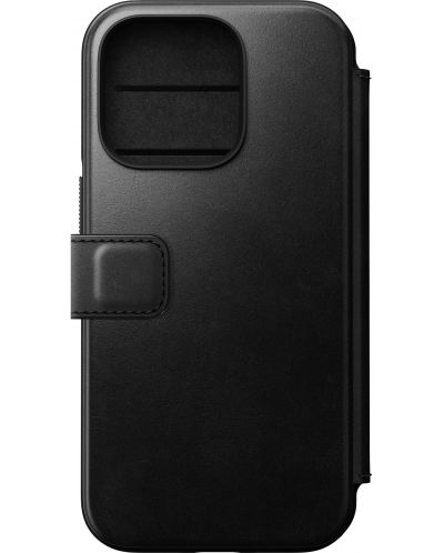 Калъф Nomad - Leather Folio MagSafe, iPhone 14 Pro, черен - 2