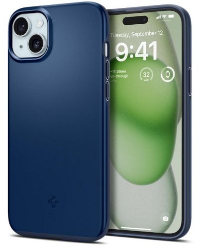 Калъф Spigen - Thin Fit, iPhone 15 Plus, Navy Blue - 1