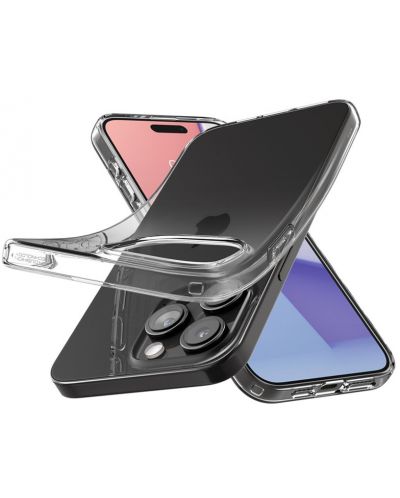 Калъф Spigen - Crystal Flex, iPhone 15 Pro, Crystal Clear - 3