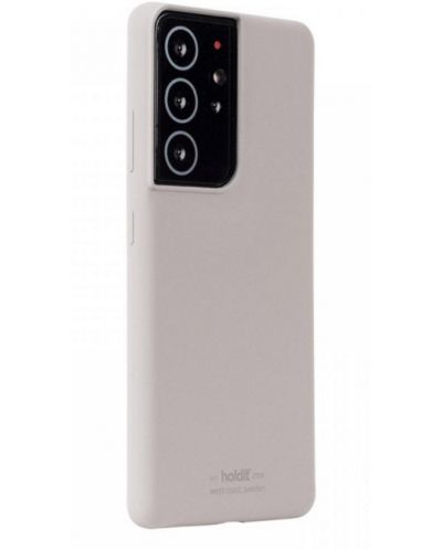 Калъф Holdit - Silicone,  Samsung Galaxy S21 Ultra, сив - 2