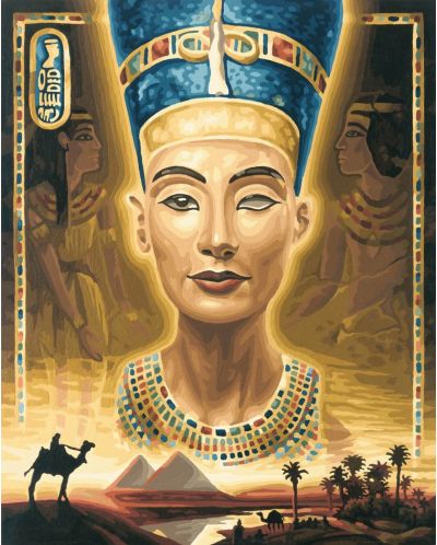 Комплект за рисуване по номера Schipper - Картина на Нефертити - 2