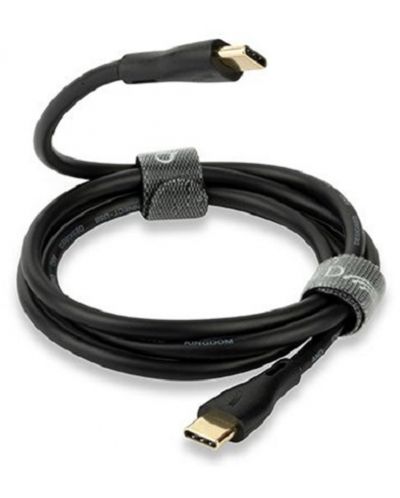  Кабел QED - Connect QE8227, USB-C/USB-C, 0.75m, черен - 1