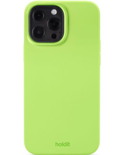 Калъф Holdit - Silicone, iPhone 13 Pro Max, Acid Green - 1