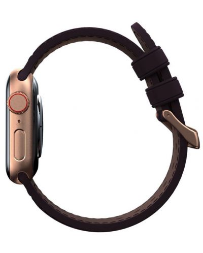 Каишка Njord - Salmon Leather, Apple Watch, 44/45 mm, кафява - 3