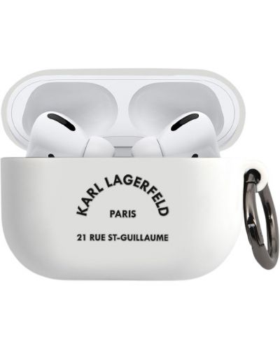 Калъф за слушалки Karl Lagerfeld - Rue St Guillaume, AirPods Pro, бял - 1