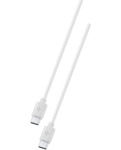 Кабел Ploos - 6561, USB-C/USB-C, 1 m, бял - 1