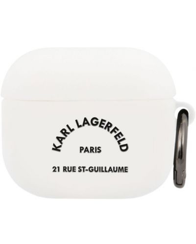Калъф за слушалки Karl Lagerfeld - Rue St Guillaume, AirPods 3, бял - 1