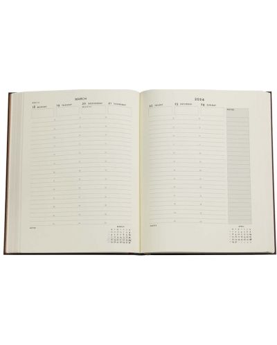 Календар-бележник Paperblanks Anemone - 18 х 23 cm, 88 листа, 2024 - 3