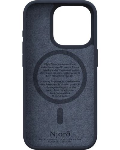 Калъф Njord - Salmon Leather MagSafe, iPhone 15 Pro, черен - 5