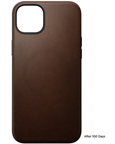 Калъф Nomad - Modern Leather, iPhone 15 Plus, кафяв - 3