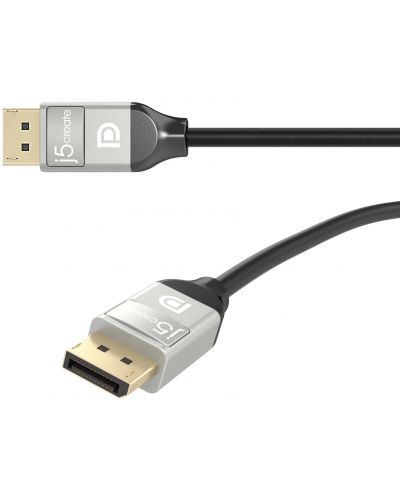 Кабел j5create - JDC42, DisplayPort/DisplayPort, 1.8 m, черен - 2