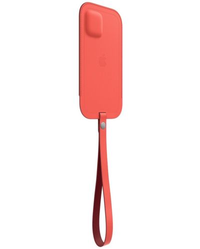 Калъф Apple - Leather Sleeve MagSafe, iPhone 12/12 Pro, Pink Citrus - 4
