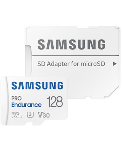 Карта памет Samsung - PRO Endurance, 128GB, microSDXC, Class10 + адаптер - 1