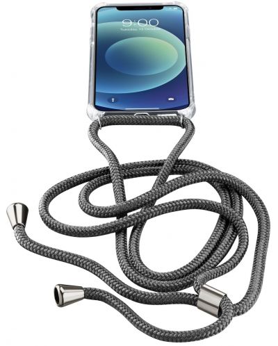 Калъф Cellularline - Neck Strap, iPhone 12 mini, черен - 2