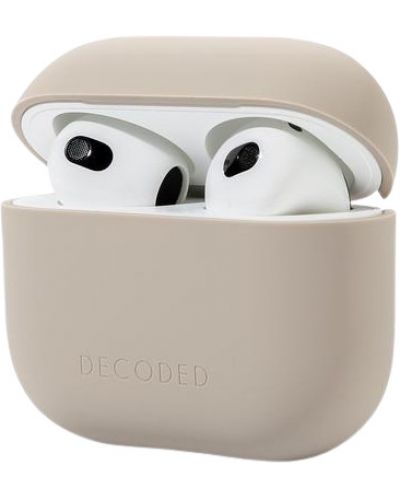Калъф за слушалки Decoded - Silicone Aircase Lite, AirPods 3, бежов - 4