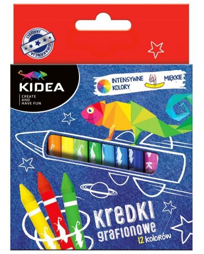 Каолинови пастели Kidea - 12 цвята - 1