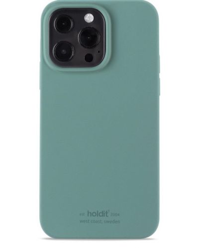 Калъф Holdit - Silicone, iPhone 14 Pro, Moss Green - 1