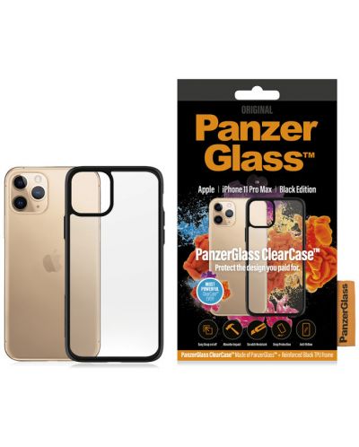 Калъф PanzerGlass - Clear, iPhone 11 Pro Max, прозрачен/черен - 3