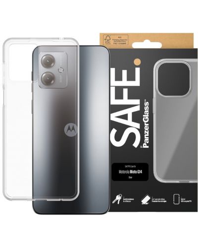 Калъф Safe - TPU, Motorola Moto G14, прозрачен - 1