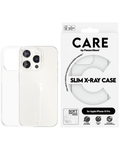 Калъф CARE - Fashion X-Ray Soft, iPhone 15 Pro, прозрачен - 1