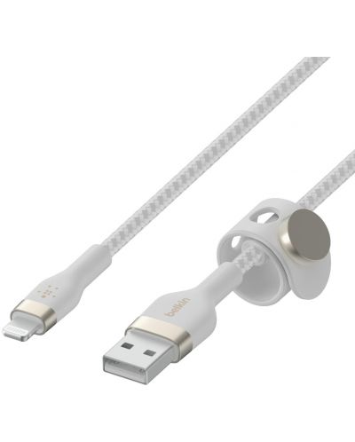 Кабел Belkin - Boost Charge, USB-A/Lightning, Braided silicone, 3 m, бял - 3