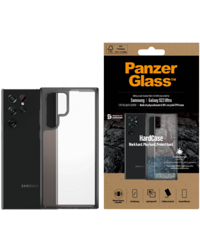 Калъф PanzerGlass - HardCase, Galaxy S22 Ultra, прозрачен/черен - 1