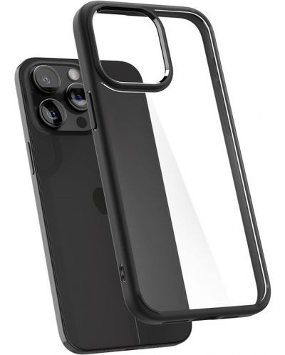 Калъф Spigen - Ultra Hybrid, iPhone 15 Pro Max, Matte Black - 5