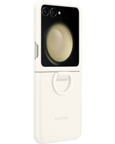 Калъф Samsung - Silicone Ring, Galaxy Z Flip5, Cream - 1