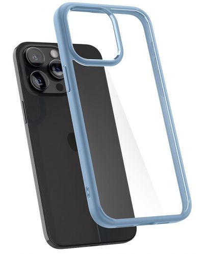 Калъф Spigen - Crystal Hybrid, iPhone 15 Pro Max, Sierra Blue - 2