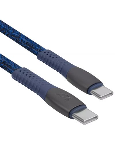 Кабел Rivacase - PS6105BL12, USB-C/USB-C, 1.2 m, син - 5